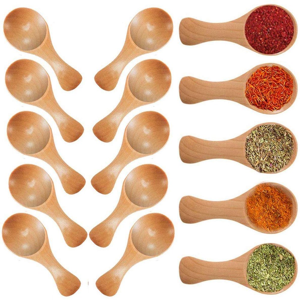 Ghulumn Small Mini Tasting Spices Salt for Cooking Kitchen Spice Oil Coffee Tea Sugar 20 Pieces