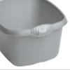 (Set of 3) 39cm Silver Washing Up Bowl High Grade Plastic Large Rectangular Sink Tidy Bowl Multipurpose Basin Mixing Washbowl Organizer Dish Caddy for Space Saving Home & Kitchen Garden Camping view 3