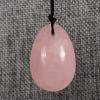 3 Pieces Mixed Colour Drilled Yoni Eggs 30x20mm Natural Rose Quartz Massage Stones view 3