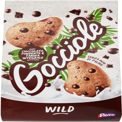 6 x Pavesi Gocciole Wild Integrali Biscuits with Whole Grain Flour 350 g Cookies Biscuits