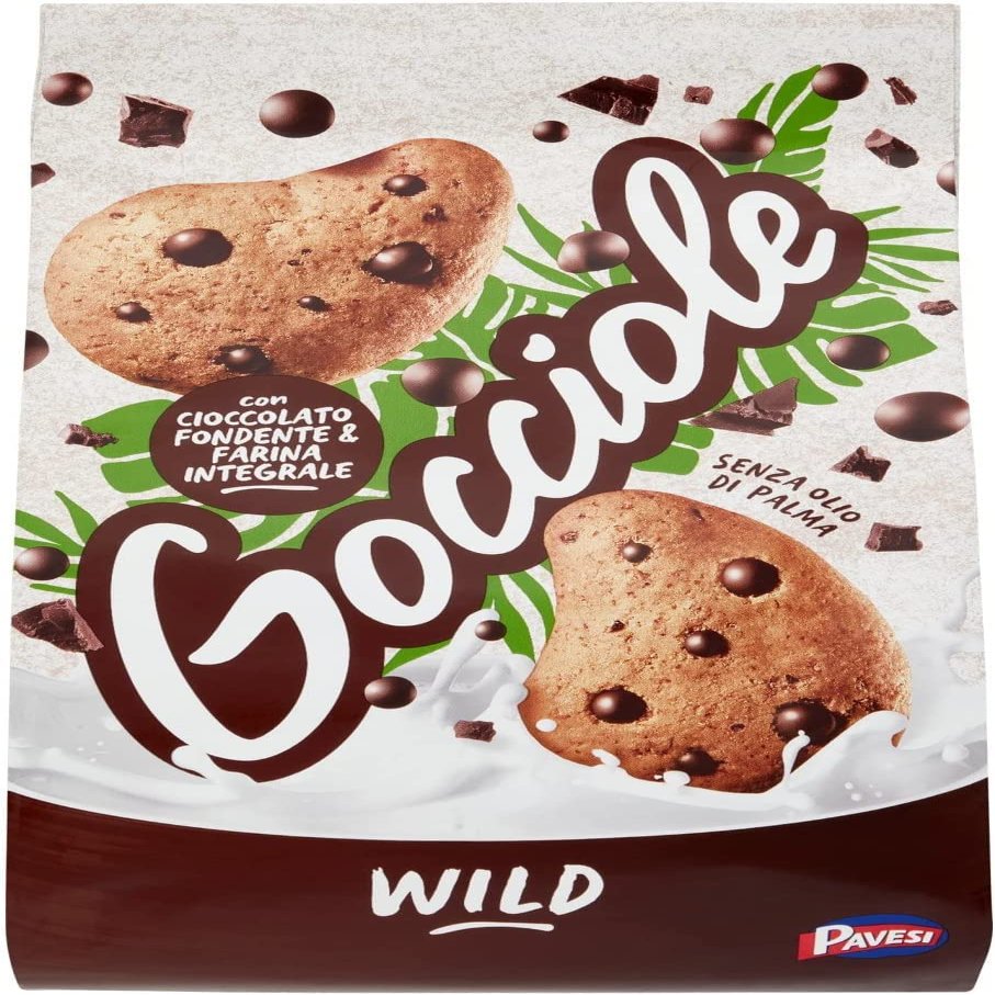 6 x Pavesi Gocciole Wild Integrali Biscuits with Whole Grain Flour 350 g Cookies Biscuits