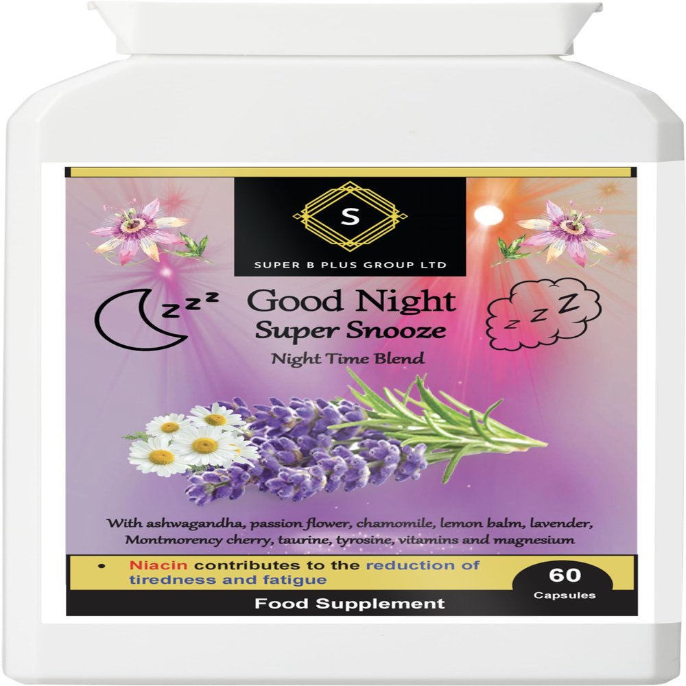 Good Night Super Snooze - Sleep Support with Chamomile & Lavender (Vegan Supplement)