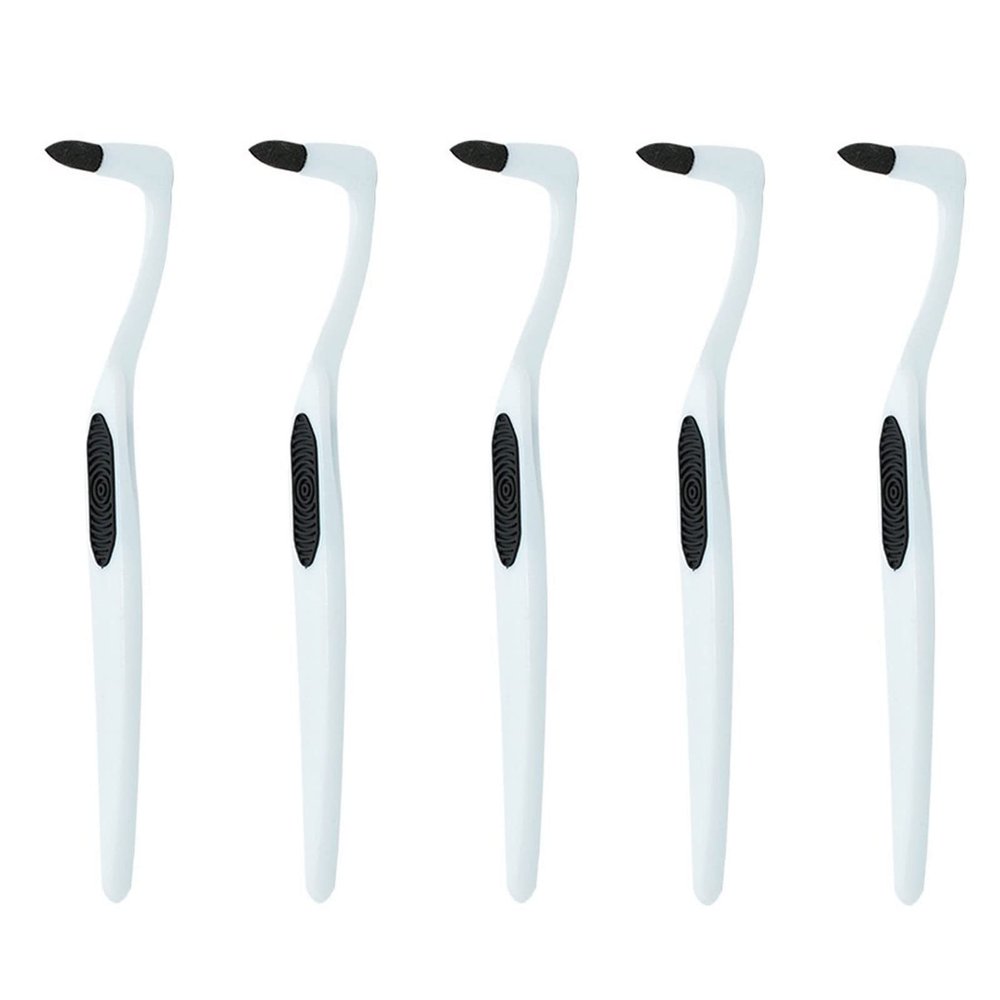 Pack of 5 Gum Remover Brush Gum Plaque Remover Teeth Whitening Polishing Cleaning Brush Set, White