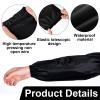 4 Pairs Waterproof Sleeves for Arms Reusable Oilproof Oversleeves PVC Farmers Arm Sleeve Cover for Cleaning Cooking Painting, Black, Large view 3