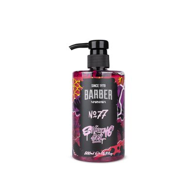 Barber Marmara Transparent Shaving Gel No.77 for Men 500 ml  Clear Non-Foaming Gel for Precise Shave, Beard Contour Definition, Cooling Effect, Pump Dispenser
