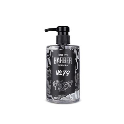 Barber Marmara Transparent Shaving Gel No.79 for Men 500 ml  Clear Non-Foaming Shave Gel, Precise Beard Contour Definition, Cooling Effect, Smooth Glide, Pump Dispenser