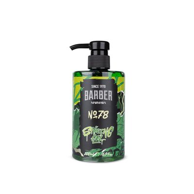 Barber Marmara Transparent Shaving Gel No.78 for Men 500 ml  Clear Non-Foaming Gel for Precise Shave, Beard Contour Definition, Cooling Effect, Pump Bottle