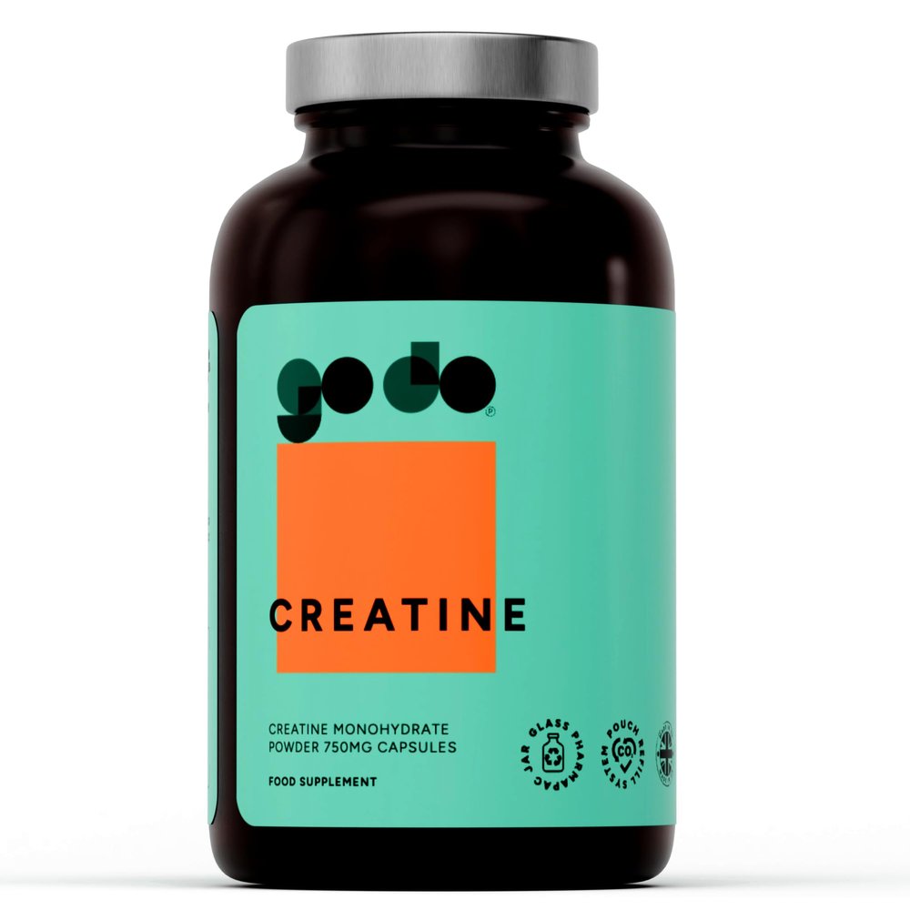 Godo Creatine Capsules for Women - Pure Creatine Monohydrate 3000mg Per Serving - Convenient Pills for Lean Muscle, Toning & Strength - 140 Vegan Capsules - 35 Day Supply - No Powder
