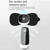 6Modes 19Level Ems Cervical Spine Mini Massager Physiotherapy Device Pulse Heating Shoulder And Neck Massager Warm Palace Heat Massage Stick,White,Remote Control view 4