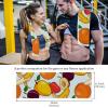 2 Packs Microfiber Gym Towels Sports Super Absorbent Ultra Soft Tropical Fruits Orange Banana Lemon Strawberry view 4