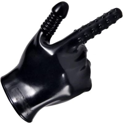 SYMFY Black Latex Massage Gloves