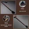 Back Scratcher For Men Dual-purpose Medium-length Natural Textured Horns Backscratchers, High End Durable Ebony Massage Hammer, (Color : Natural Color A, Size : 39 * 4cm) view 2