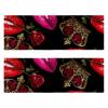 2 PCS Microfiber Towels Women Sexy Red Mouth Rose Crown Sports Workout Towels view 1