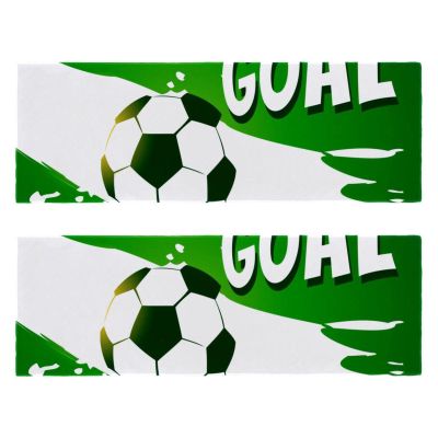 2 PCS Microfiber Towels Green Abstract Soccer Football Sports Workout Towels