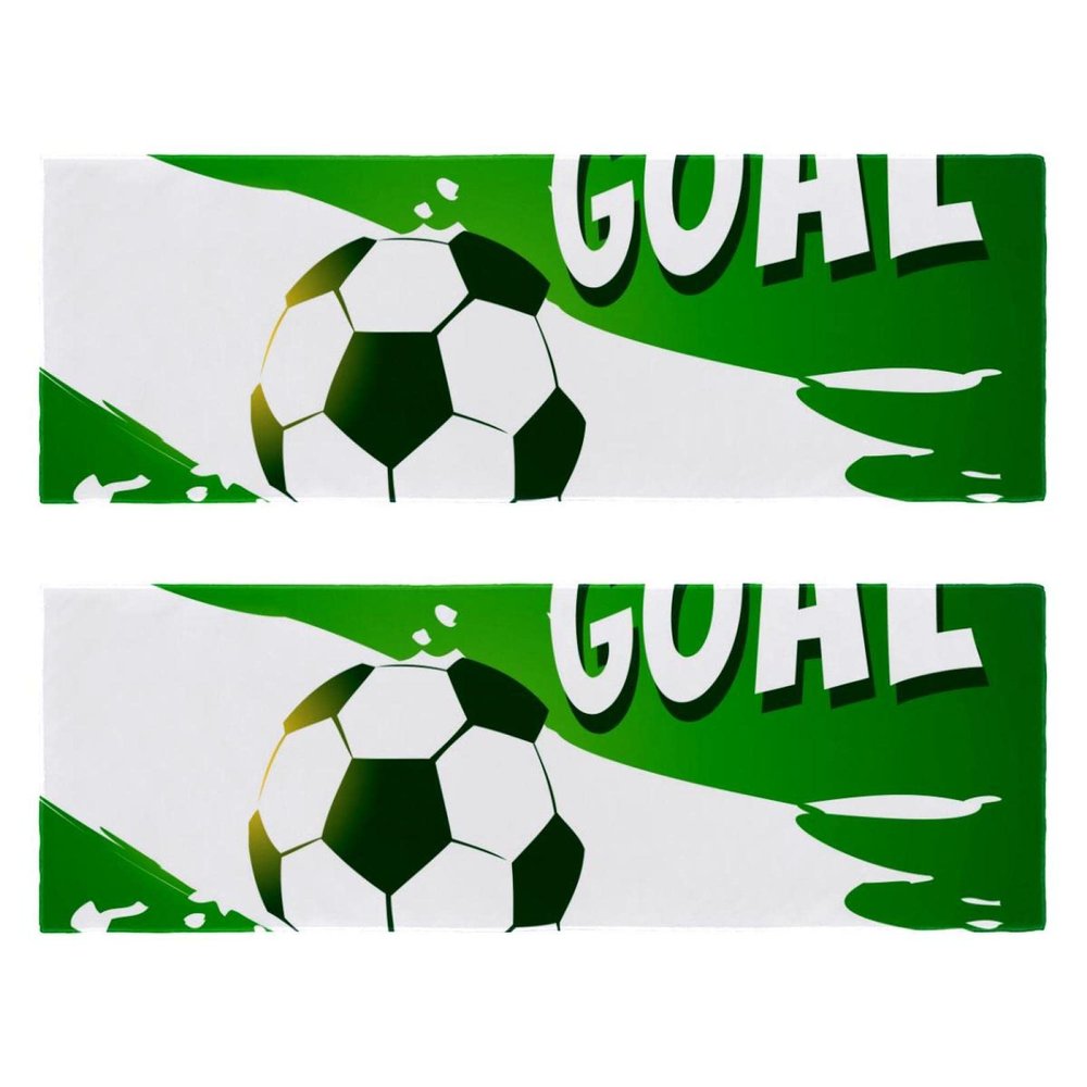 2 PCS Microfiber Towels Green Abstract Soccer Football Sports Workout Towels