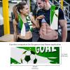 2 PCS Microfiber Towels Green Abstract Soccer Football Sports Workout Towels view 4
