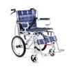 KAXGU Transport Wheelchairs Lightweight Folding,Thick Steel Tube Bracket, 16-Inch Inflatable Rear Tire Wheelchair for Adults,Elderly Disabled Wheel Chair,Red/Blue view 1