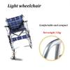 KAXGU Transport Wheelchairs Lightweight Folding,Thick Steel Tube Bracket, 16-Inch Inflatable Rear Tire Wheelchair for Adults,Elderly Disabled Wheel Chair,Red/Blue view 2