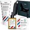 Sapiens Men's Gift Set - Complete Beard Care Kit - Organic Beard Oil, Organic Beard Balm, Organic Face Exfoliating Mask, Beard Stencil, Boar Hair Beard Brush, Toiletry Bag view 1