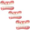 Fake Teeth Temporary Comfortable Nature Denture Teeth Confidence Smile Dentures Immediate Veneers Silica Gel Fake Teeth for Men and Women Bad Teeth Whitening Alternative,3pc view 1