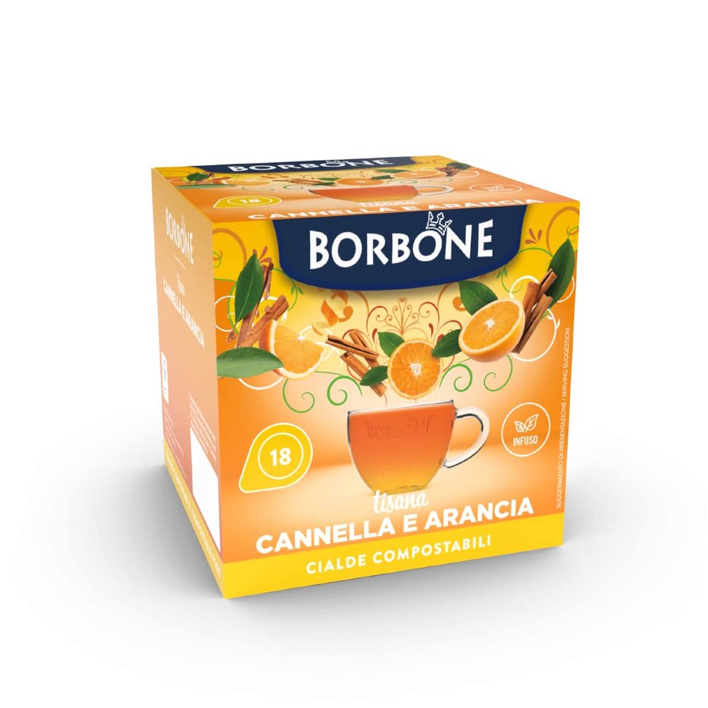 Caff Borbone Orange and Cinnamon Infusion - 72 Pods (4 packs of 18) - ESE System