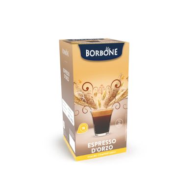 Caff Borbone Barley Espresso  72 Paper Pods of Creamy Plant-Based Decaffeinated Coffee  Delicious Barley-Infused Espresso Pods, Compostable Capsules Compatible with ESE and Pump Espresso Systems