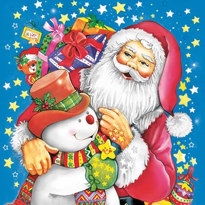 3-Ply Daisy Children Xmas Decoupage Tissue Paper Napkins Decorative Christmas Serviettes 33 x 33cm - Pack of 20 (Painted Santa and Snowman)