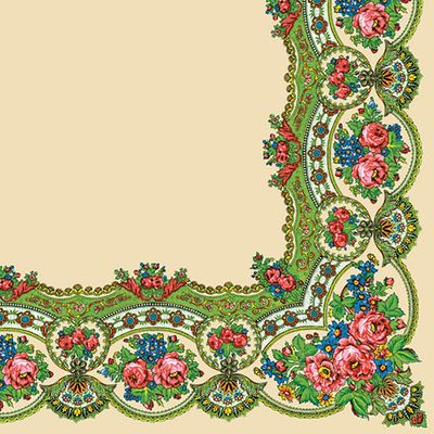 Maki 3-Ply Folk Tissue Paper Napkins Serviettes for Decoupage Lunch 33 x 33cm - Pack of 20 (Polish Highlander Pattern)