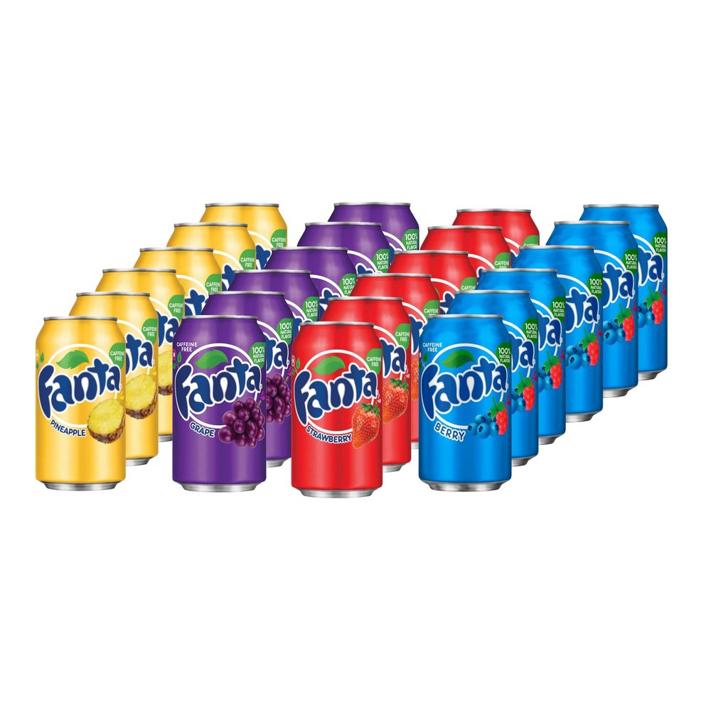 Fanta USA Variety Party Pack of 24 Cans / 4 Flavours