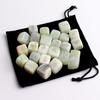 Natural crystal rough Beautiful 25 Pieces of Natural Lapis Lazuli Square Crystal Rune Stone Square White Rune Divination Healing Birthday Gift Collection ( Color : Cube Mountain Jade , Size : 25pcs si view 1