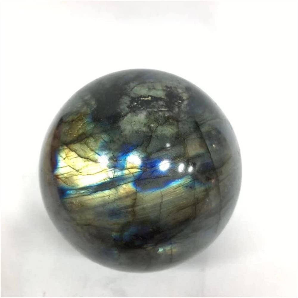 Sudemota Natural crystal rough Beautiful Natural Labradorite Quartz Moonlight Crystal Ball Stone Healing (Color : 1pc, Size : 50-60mm)