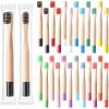 24 Pcs Kids Bamboo Toothbrushes Soft Bristle Toddler Toothbrush BPA Free Wooden Travel Toothbrushes for Kids Children Home Travel School Teeth Oral Dental Care, 5.7 Inches, Individually Wrapped view 1
