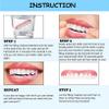 WoCOyo False Teeth Immediate Reusable Nature Smile Cosmetic Dentures Temporary Detachable Top and Bottom Silica Gel Veneer Dentures for Men and Women,4pair view 3