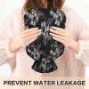Masculine Retro Floral Pattern Hot Water Bottle with Velvet Cover, 2L Hot Water Bag for Hot and Cold Compress, Bed Warmer, Ideal for Shoulder Period Pain Relief view 4