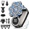 Electric Head Shaver for Men, 8D Upgraded 6-in-1 Head Shaver for Bald Men, Waterproof Wet/Dry Electric Shaver Razor Beard Grooming Kit Cordless Rechargeable view 1