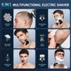 Electric Head Shaver for Men, 8D Upgraded 6-in-1 Head Shaver for Bald Men, Waterproof Wet/Dry Electric Shaver Razor Beard Grooming Kit Cordless Rechargeable view 4