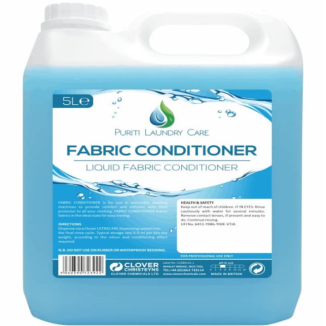 Aardvark Puriti 5L Laundry Care Fabric Conditioner - Concentrate Professional Softener for Regular Domestic or Automatic Washing Machines