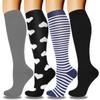 Aoliks 4 Pairs Copper Compression Socks for Women & Men Circulation 15-20 mmHg - Best Support for Nurses, Running view 1