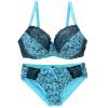 AMhomely Plus Size Sexy Lingerie Sets for Women UK Clearance 2 Piece Bra Panties Suits Lace Underwear Pajamas Ladies Lingerie Intimates Set, 02 Blue, M view 1