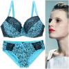 AMhomely Plus Size Sexy Lingerie Sets for Women UK Clearance 2 Piece Bra Panties Suits Lace Underwear Pajamas Ladies Lingerie Intimates Set, 02 Blue, M view 2