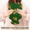 Golden Honey Bee in Green Background Hot Water Bottle with Soft Cover, 2 Liter Hot Water Bag for Neck and Shoulder Pain Relief, Period Warmer for Cramps view 4
