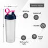 HOMESHOPA 740ml Protein Shaker Bottle, Pink Ring Clip BPA Free Sports Water Bottles, Leak-Proof Screw-On Lid & Drinking Flip Cap, Durable Drink Bottle for Fitness Gym Camping Outdoor view 2