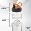 HOMESHOPA 740ml Protein Shaker Bottle, Pink Ring Clip BPA Free Sports Water Bottles, Leak-Proof Screw-On Lid & Drinking Flip Cap, Durable Drink Bottle for Fitness Gym Camping Outdoor view 4