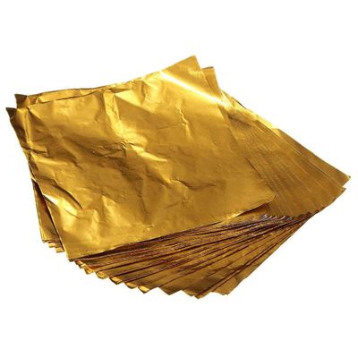 COSINE 100pcs Sweets Lolly Paper Aluminum Foil Wrappers Gold