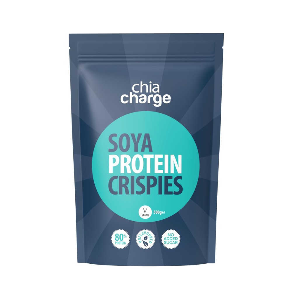 80% Protein SOYA Crispies - High Protein for Adults and Kids - Healthy, Wheat Free Vegan Snack - Low Fat Food, No Sugar Crispies 500g Unflavoured