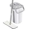 SERUMY Mop Hand-Free Wringing Mop with Bucket for Washing Floors Cleaning Lightning Offers Squeeze Flat Spin Wiper Kitchen Lazy Automatic Mops Floor Cleaning (Color : White with 1 pad) view 1