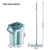 SERUMY Mop Hand-Free Wringing Mop with Bucket for Washing Floors Cleaning Lightning Offers Squeeze Flat Spin Wiper Kitchen Lazy Automatic Mops Floor Cleaning (Color : White with 1 pad) view 2