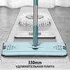 SERUMY Mop Hand-Free Wringing Mop with Bucket for Washing Floors Cleaning Lightning Offers Squeeze Flat Spin Wiper Kitchen Lazy Automatic Mops Floor Cleaning (Color : White with 1 pad) view 4