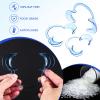 60 Pack Dental Cheek Retractor Mouth Opener Cheek and Lip Retractor with 3 Pack Teeth Shade Guide for Speak Out Game Teeth Whitening Clear Blue C Shape (Size S, M, L) view 3