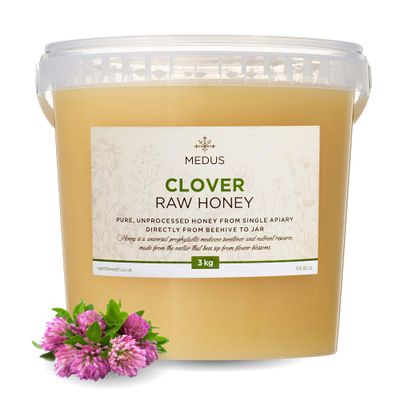 Earthbreath Clover Raw Honey -3kg 100% Raw & Natural  Sustainably Harvested  Rich in Natural Goodness  No Artificial Additives